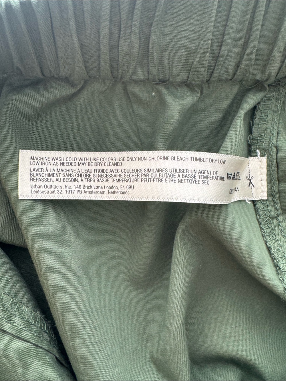 Free People Menorca Slouchy Capri Pants Olive Green Boho Cotton XS NWOT - Picture 6 of 7